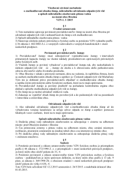 VZN č. 3/ 2015 o zneškodňovaní obsahu žúmp