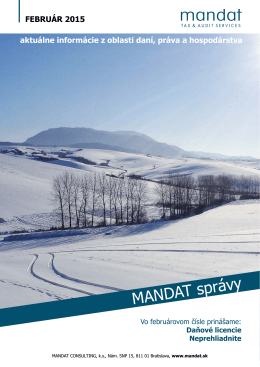 MANDAT správy Február 2015