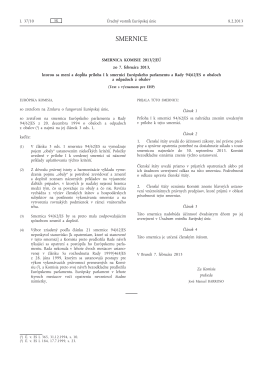 Smernica Komisie 2013/2/EÚ zo 7. februára - NATUR