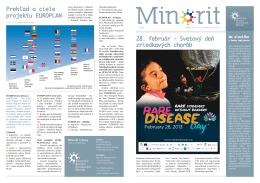 Minorit 1/2013 - Slovenská aliancia zriedkavých chorôb