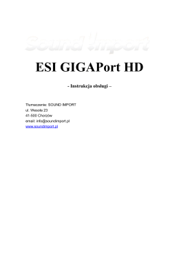GigaPort HD - Sound Import