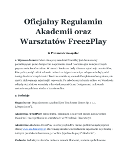 Regulamin - Akademia Free2Play