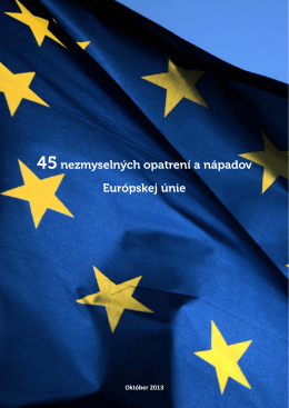 45nezmyselných opatrení a nápadov Európskej únie