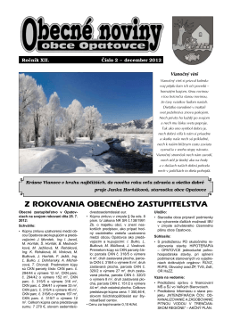 Obecné noviny - december 2012