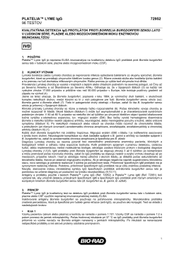 PLATELIA™ LYME IgG 72952 96 TESTOV - Bio-Rad
