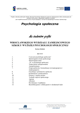 Skrypt - Psychologia społeczna