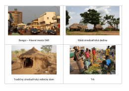 Bangui – hlavné mesto SAR Malá stredoafrická dedina Tradičný