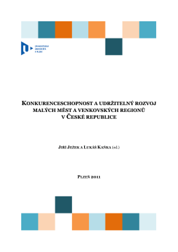 konkurenceschopnost a udržitelný rozvoj malých měst a