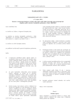 Nariadenie Rady (EÚ) č. 333/2011 z 31. marca 2011, ktorým sa