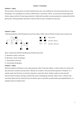 Zestaw 1 Genetyka