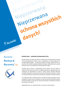 Acronis® Backup & Recovery® 11