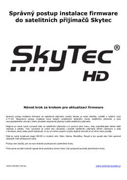 Správný postup instalace firmware do satelitních přijímačů Skytec