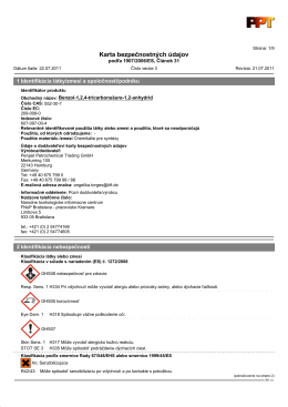 Karta bezpečnostných údajov - Penpet Petrochemical Trading GmbH