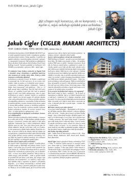 Jakub Cigler (CIGLER MARANI ARCHITECTS)
