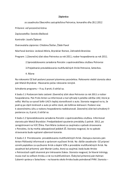 Zápis a uznesenie 28.2.2012