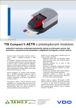 TIS Compact II AETR s priestupkovým modulom