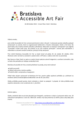 Bratislava - Accessible Art Fair Brussels