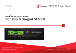 Časť pre vodiča - SE5000 Digital Tachograph from Stoneridge