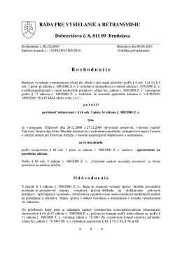 RL/32/2010 - Rada pre vysielanie a retransmisiu