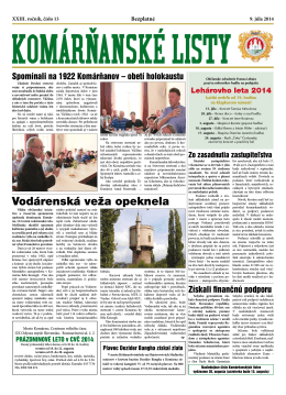 Komárňanské listy 13/2014