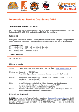 International Basket Cup Senec 2014