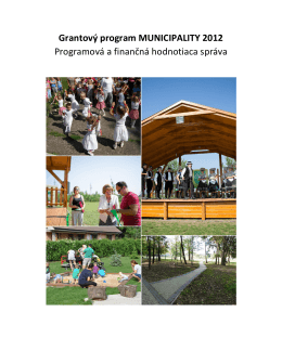 Záverečná správa z programu Municipality 2012