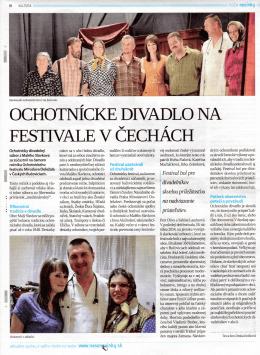 Naši divadelníci na festivale v Bučoviciach (CZ)