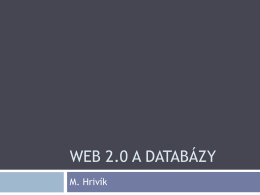 Databázy a web 2.0