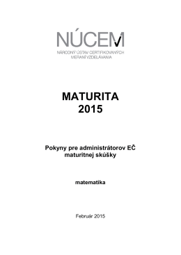 Maturita 2015/Pokyny pre administrátorov EČ MS