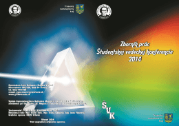 Zborník prác Študentskej vedeckej konferencie 2014