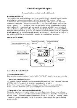 TH-810-TN Regulátor teploty