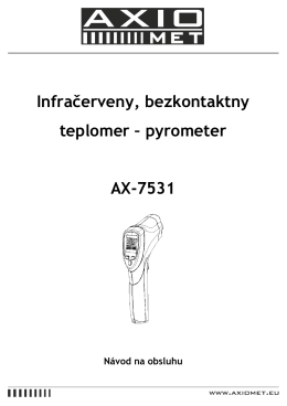 Infračerveny, bezkontaktny teplomer – pyrometer AX