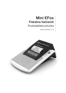 Mini EFox – Používateľská príručka - SIMMONS