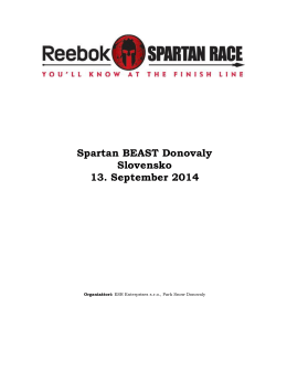 Propozície - Spartan Race Slovakia