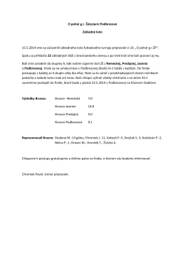 O pohár gr Železiarní Podbrezová Základné kolo 15.5