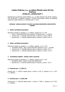 Verejné ponukové konanie LP 7. kolo