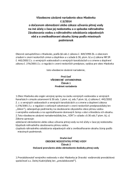 Všeobecne záväzné nariadenie obce Hladovka č.3/2014 o