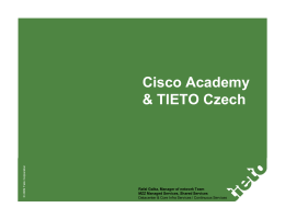 Cisco Academy & TIETO Czech