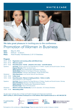 Promotion of Women in Business