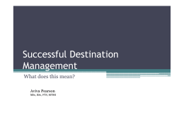 Successful Destination Management