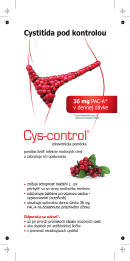 Cystitída pod kontrolou 36 mg