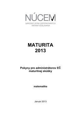 Maturita 2013/Pokyny pre administrátorov
