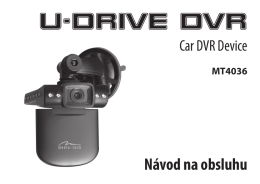 Návod na obsluhu U-DRIVE DVR - Media