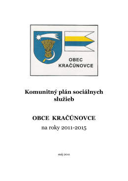Komunitný plán sociálnych služieb OBCE