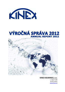 Výročná správa za rok 2012 v slovenskom jazyku