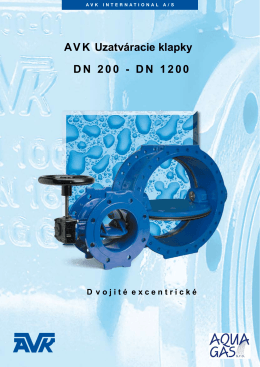 AVK Uzatváracie klapky DN 200 - DN 1200