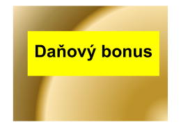 danovy bonus 2012