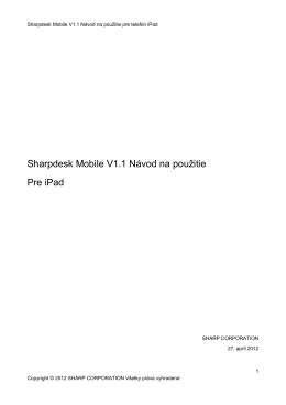 Operačný manuál pre iPad, slovenský
