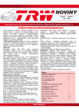 Trw noviny 9 - TRW | Automotive