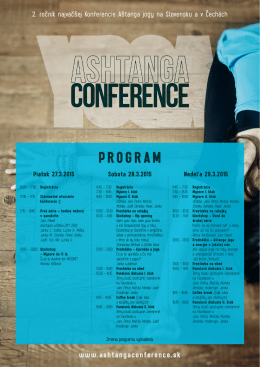 Program na stiahnutie - Ashtanga Yoga Conference